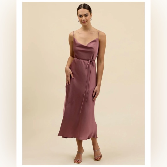 Park and Fifth Waldorf Dress in Mauve Bubble Satin Size Medium (worn once) - Picture 1 of 5